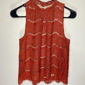 Love Fire Lace Sleeveless Tank